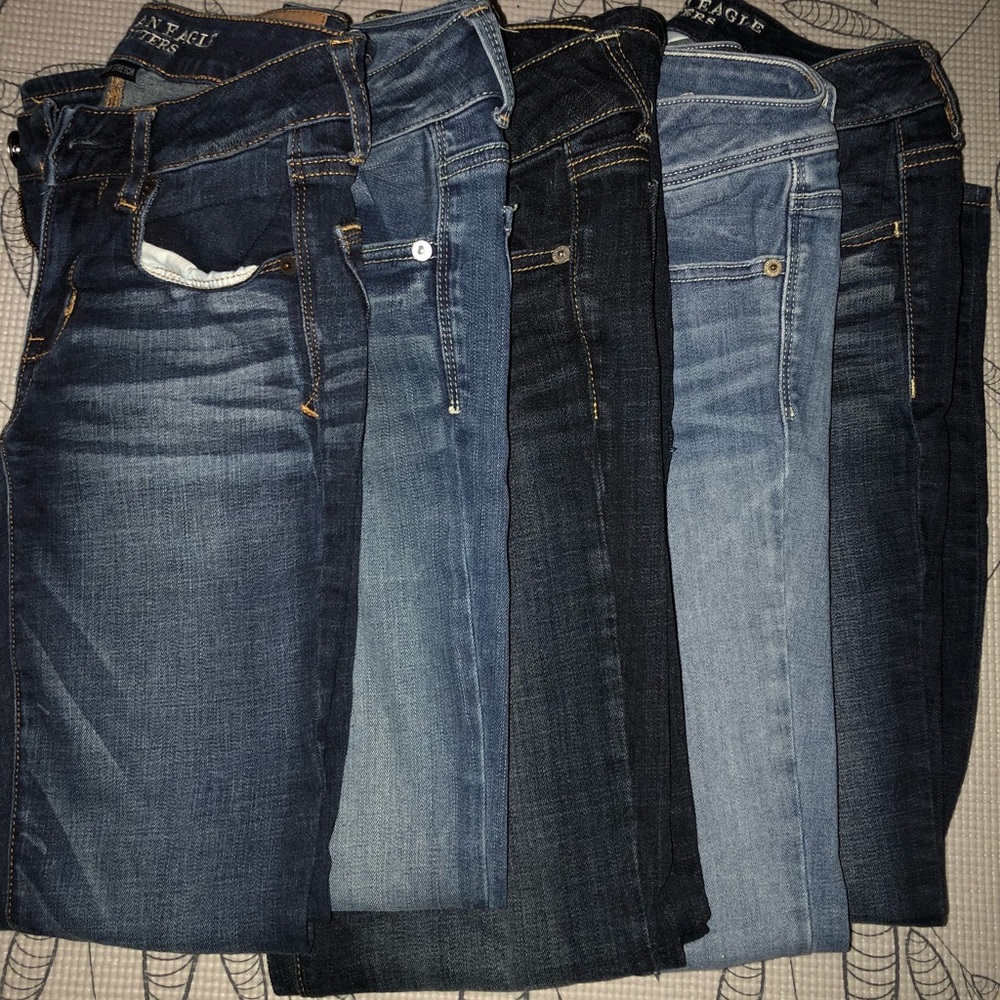Girls Size 2 Variety American Eagle Jeans 5 pairs